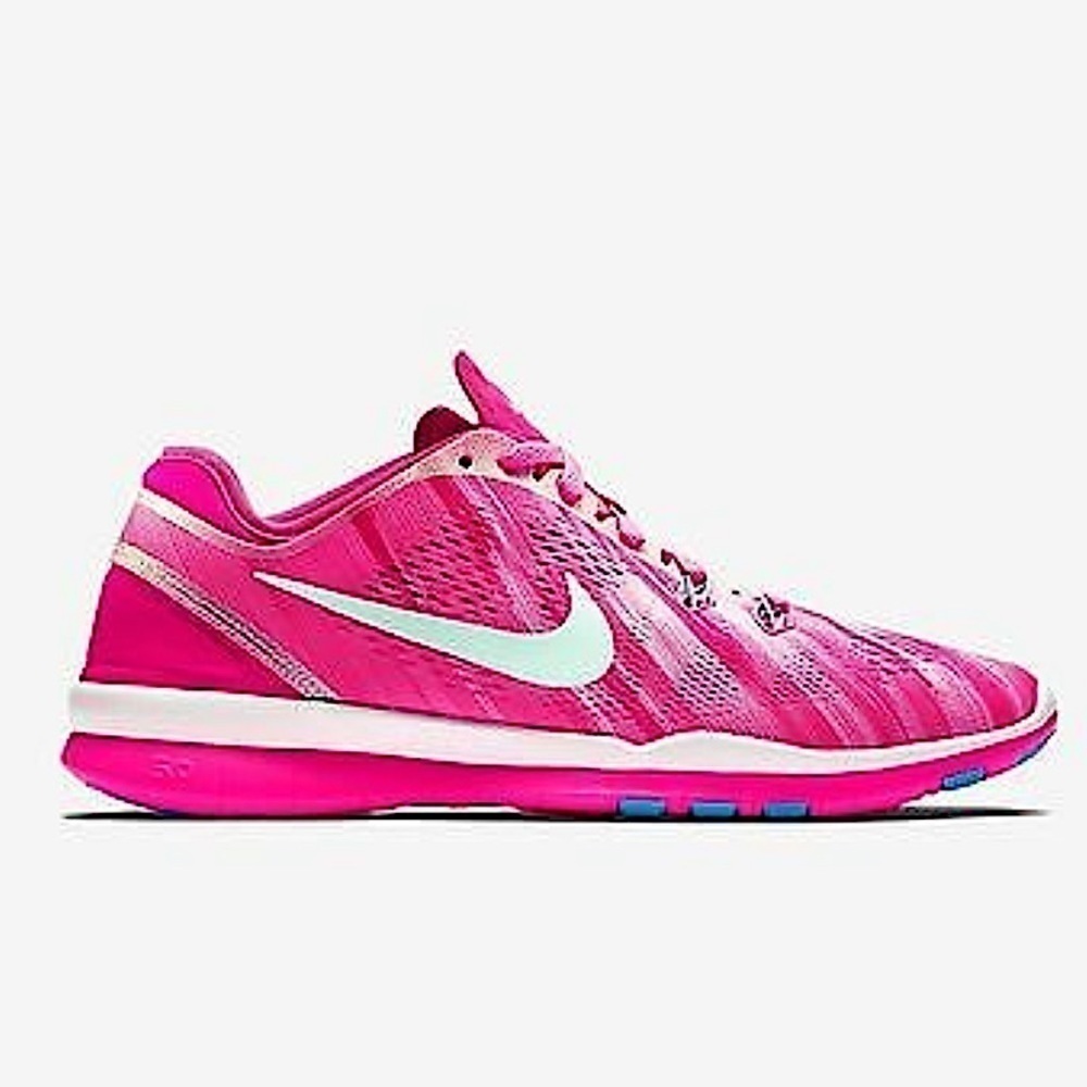 NIKE Women's Free 5.0 TR Fit 5 Print pink Shoes sneakers size 6
